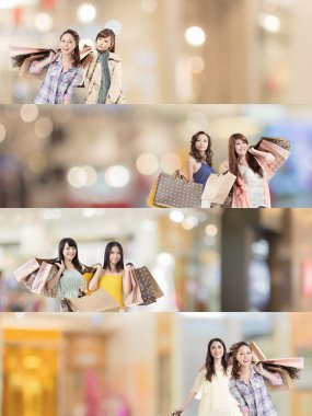 Asyalı kadın alışveriş