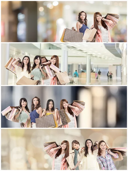 쇼핑 아시아 여자 — 스톡 사진
