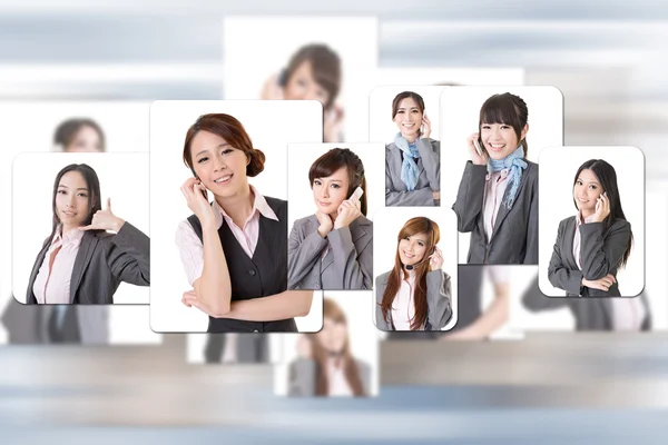 Business people wall — Stock Photo, Image