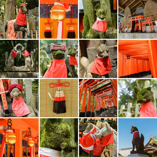 Fushimi Inari taisha tapınak bakış topluluğu — Stok fotoğraf