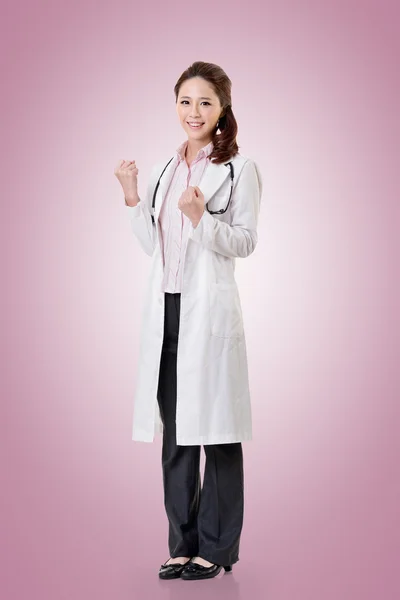 Cheerful Asian doctor — Stock Photo, Image