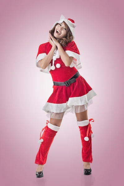 Smile happy Asian Christmas girl — Stock Photo, Image