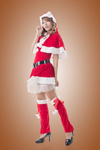 Sexig Christmas flicka för Asian — Stockfoto