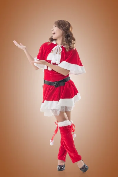 Christmas flicka införa — Stockfoto