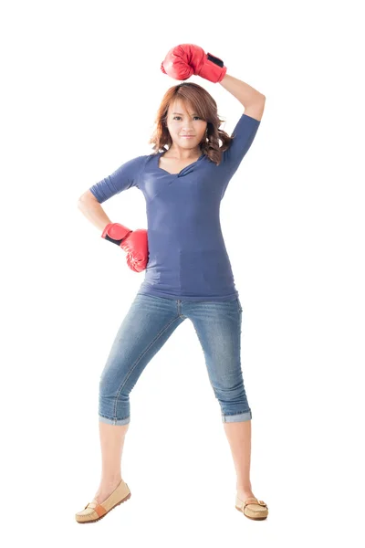 Fighting girl concept — Stock Photo, Image