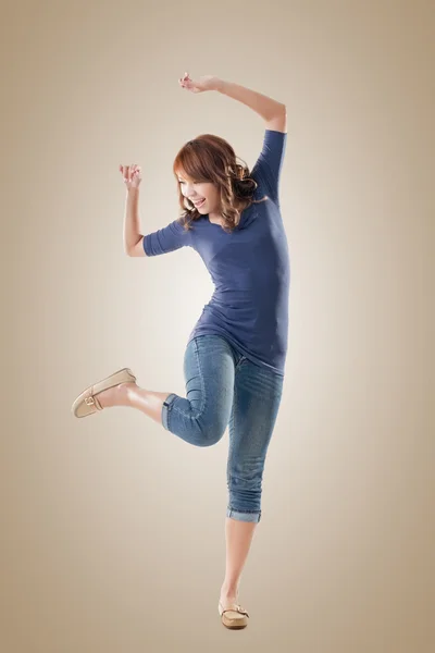 Excited Asian young girl — Stock Photo, Image