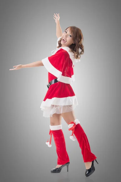 Christmas girl introduce — Stock Photo, Image