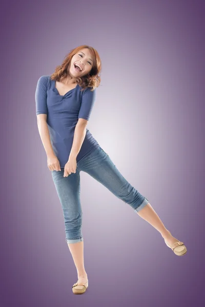 Excited Asian young girl — Stock Photo, Image