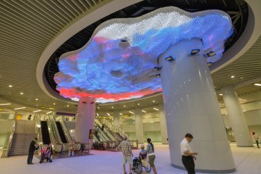 Dramatik kristal Led ışık lobi