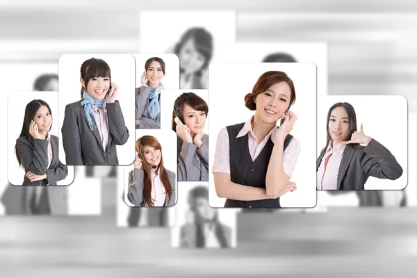 Business people wall — Stock Photo, Image