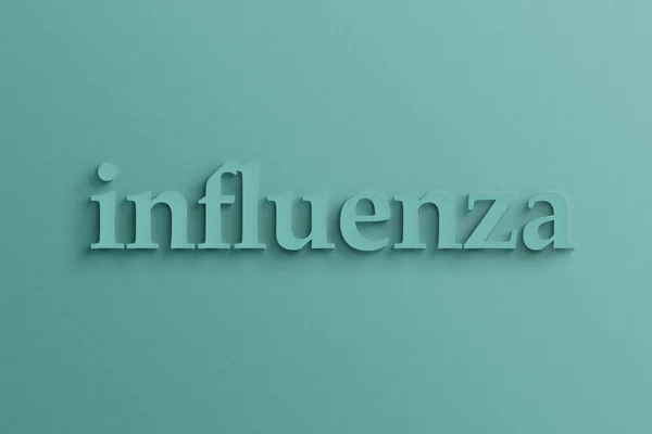 Influenza tekst — Stockfoto