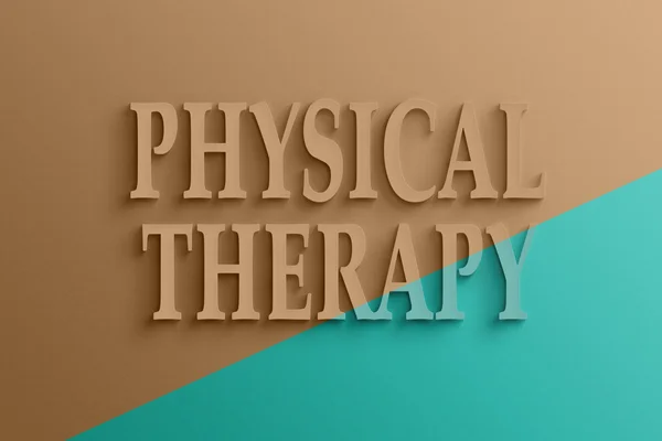 3D-Text der physikalischen Therapie — Stockfoto