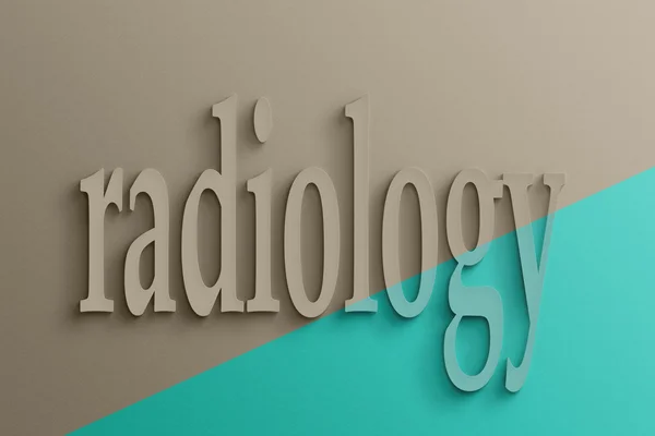 3D tekst radiologii — Zdjęcie stockowe