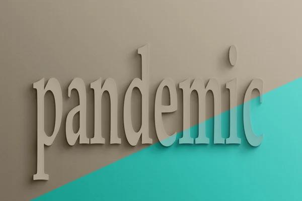 3D-tekst van pandemie — Stockfoto
