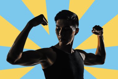 güçlü adam silüeti