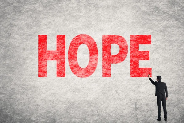 Texto na parede, Esperança — Fotografia de Stock