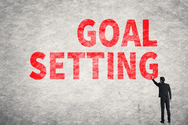 Text on wall, Goal Setting — Stock Photo, Image