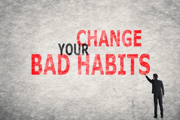 Mudar seus maus hábitos — Fotografia de Stock