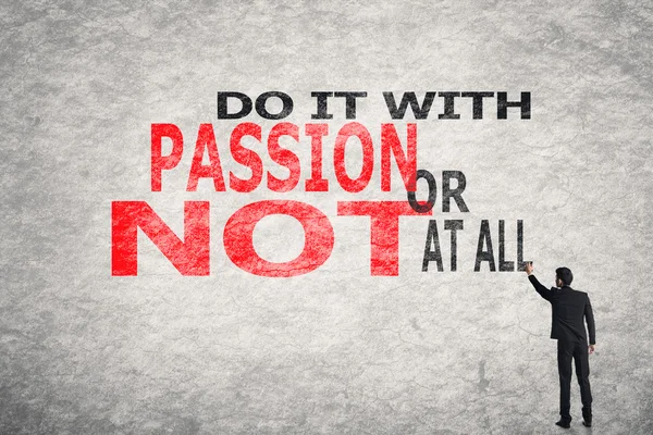 Fá-lo com paixão ou não. — Fotografia de Stock