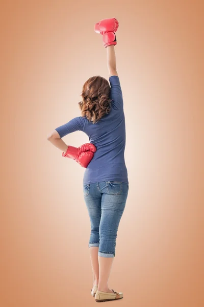 Fighting girl concept — Stock Photo, Image