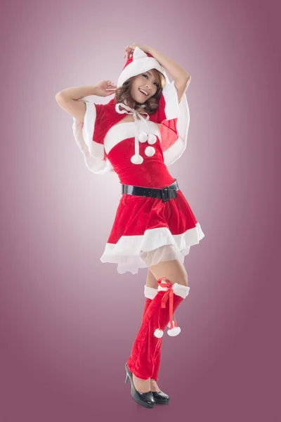 Atraente senhora de Natal — Fotografia de Stock