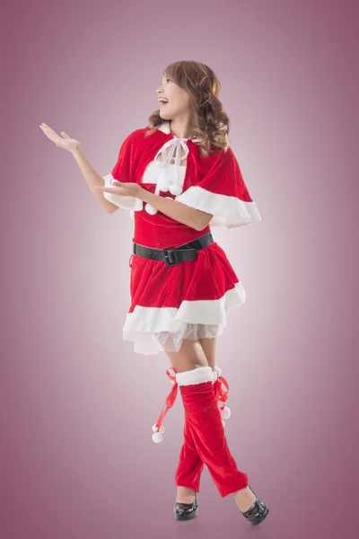 Chica de Navidad presentar — Foto de Stock