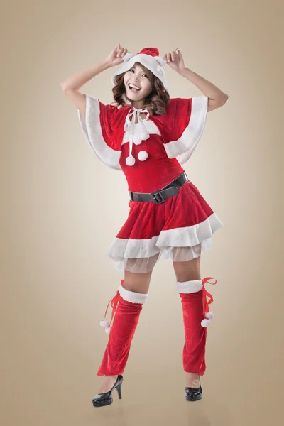 Attractive Christmas lady — Stock Photo, Image