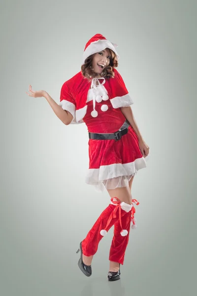 Attraktive Weihnachtsdame — Stockfoto