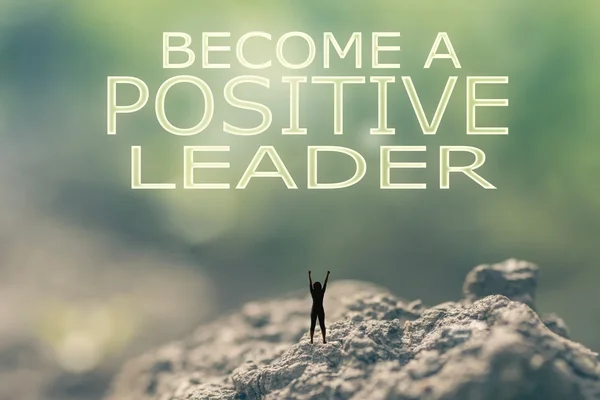 Стать позитивным лидером — стоковое фото