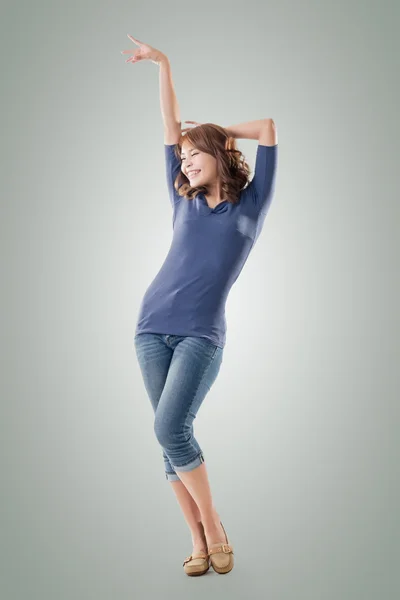 Excited Asian young girl — Stock Photo, Image