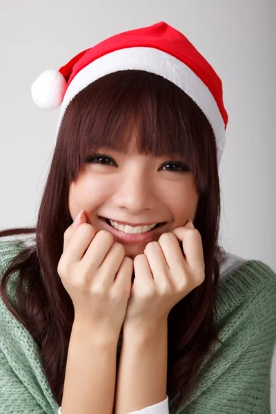 Gelukkig vrolijke Kerstmis meisje — Stockfoto
