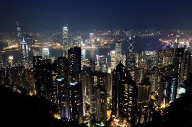 Hong Kong Şehri ufuk çizgisi