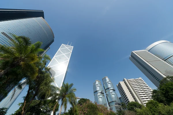 Linha do horizonte da cidade de Hong Kong — Fotografia de Stock