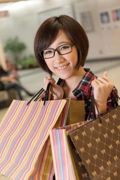 Shopping young girl — Stock Photo, Image