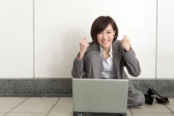 Cheerful business woman — Stock Photo, Image