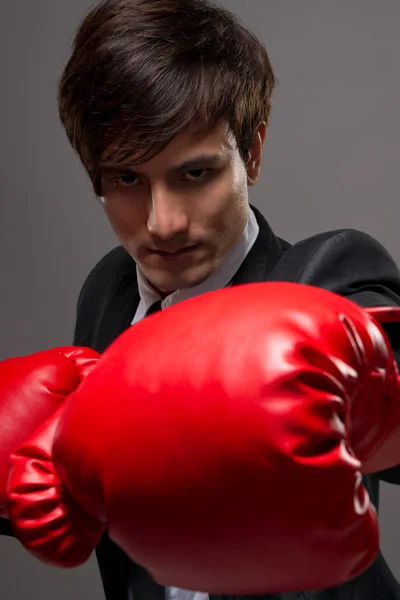 Fighting business man — Stock Photo, Image