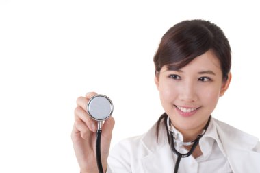 Gülümseyen Asya tıp doktor kadın