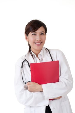Gülümseyen Asya tıp doktor kadın