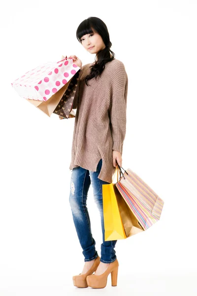 Senhora de compras — Fotografia de Stock