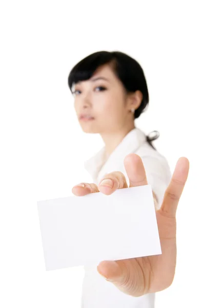 Blank white card — Stock Photo, Image