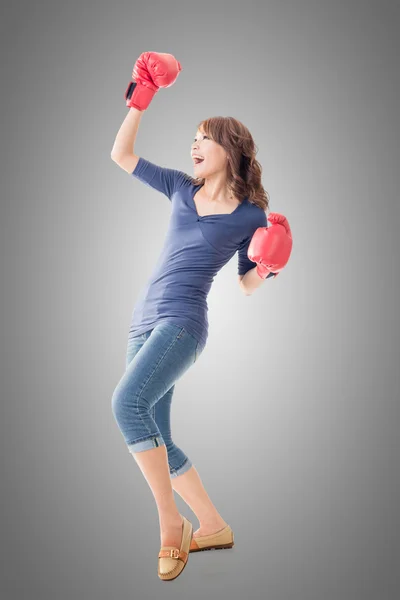 Concepto de chica luchadora — Foto de Stock