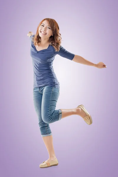 Excited Asian young girl — Stock Photo, Image