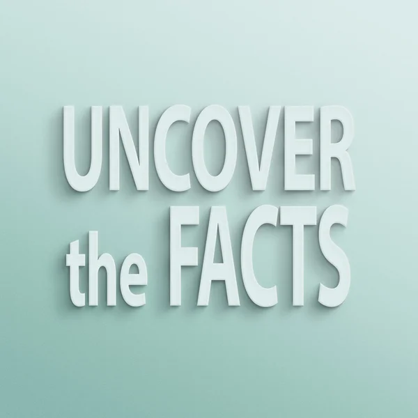 Uncover the facts — Stock Photo, Image