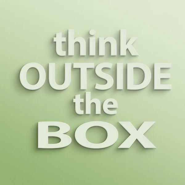 Pensar fora da caixa — Fotografia de Stock