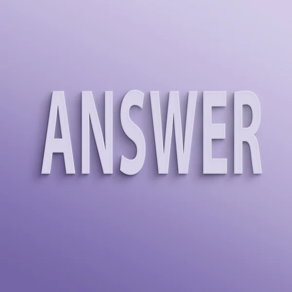 Answer — Stock Photo, Image
