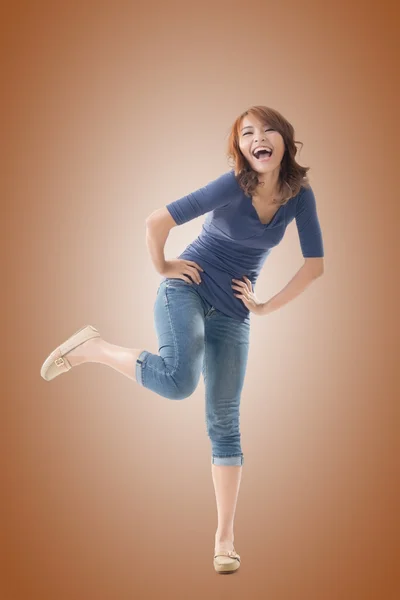 Excited Asian young girl — Stock Photo, Image