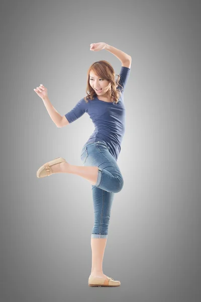 Excited Asian young girl — Stock Photo, Image