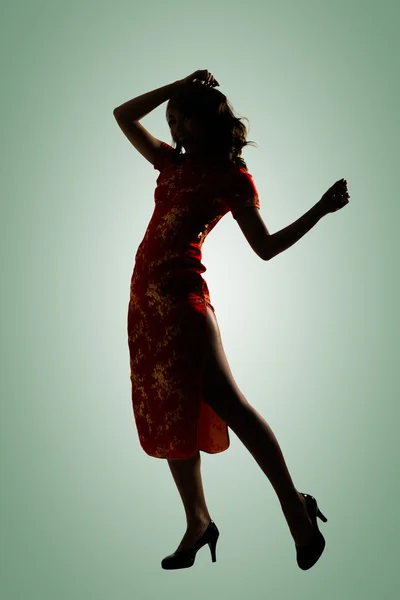 中国の女性のシルエット — ストック写真