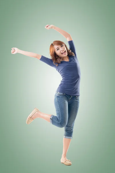 Excited Asian young girl — Stock Photo, Image