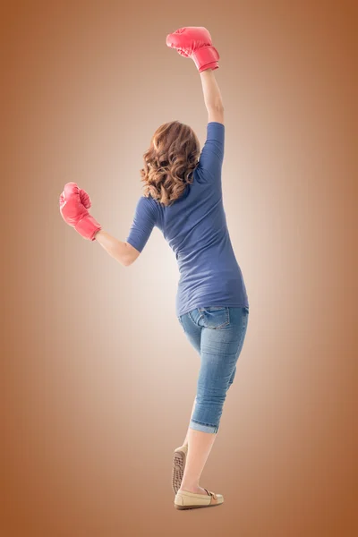 Fighting girl concept — Stock Photo, Image